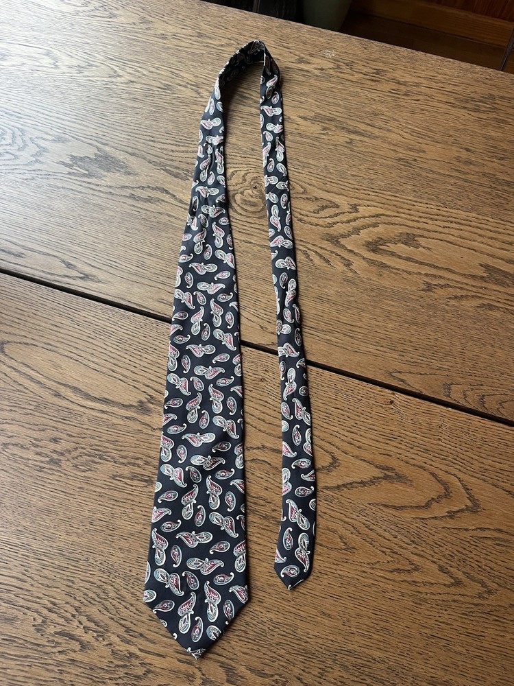 Christian Dior Monsieur Men's Silk Tie Made In USA Paisley