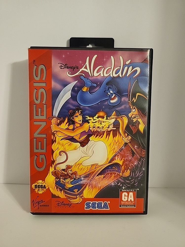 Disney's Aladdin (Sega Genesis, 1993) Complete In Box, Retro Video Game