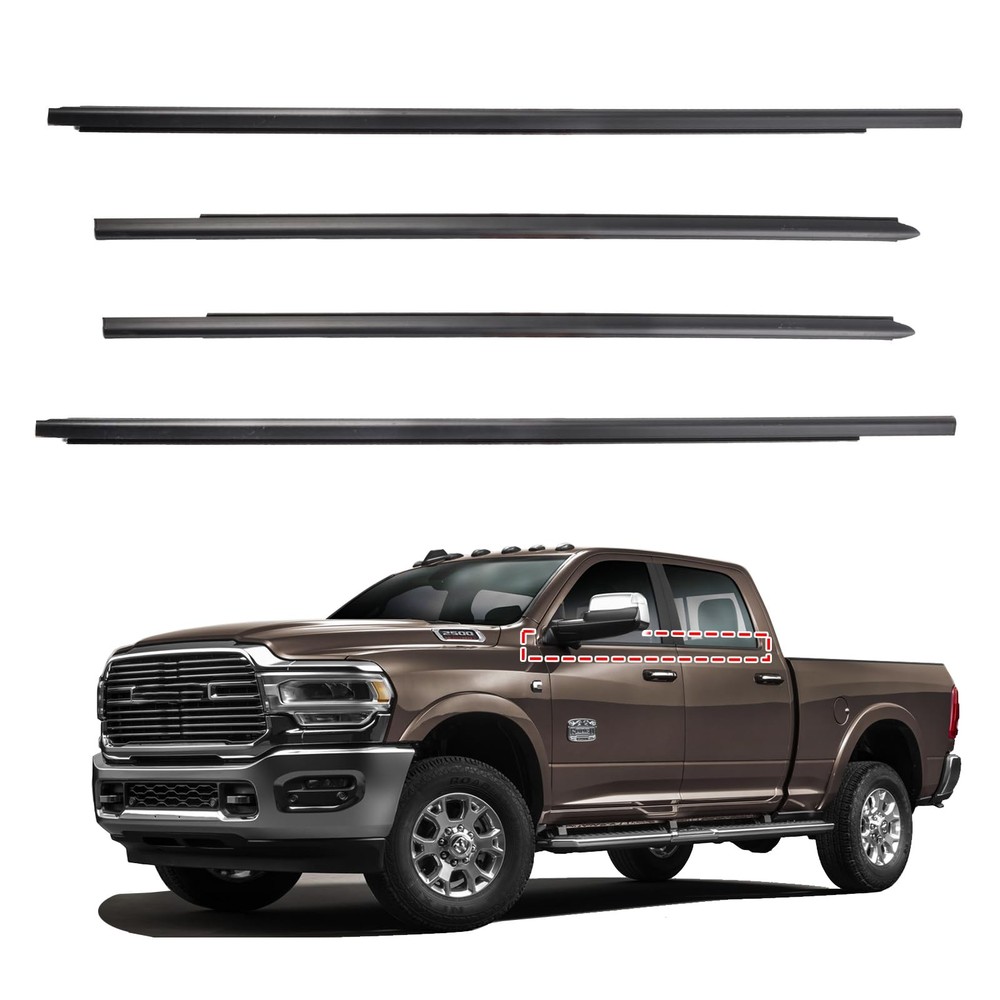 Weatherstrip Window Trim Seal for 2009-2021 Dodge Ram 1500 2500 3500 4500 5500