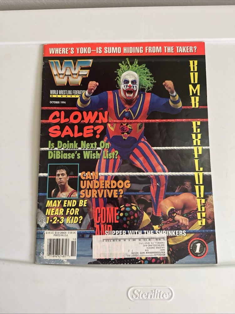 1994 WWF MAGAZINE DOINK THE CLOWN OCTOBER 1994 ISSUE 1990s