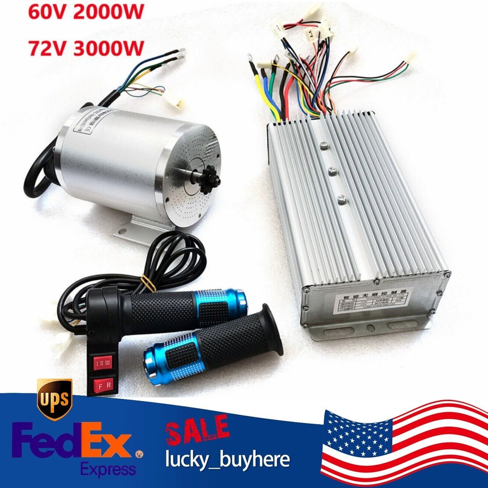 2000W/3000W Electric Brushless DC Motor Conversion Kit High Speed Controller