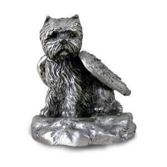 Tiny Ones Pewter Angel West Highland Terrier Dog Figurine Statue Memorial 2