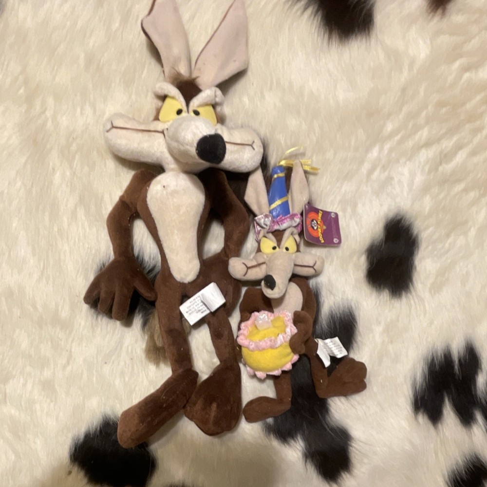 Warner Bros. Looney Tunes Wile E. Coyote Plush Lot 2 Small 1997