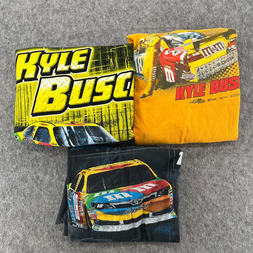 Vintage Nascar T Shirt Mens XL  Lot Of 3 Black M&Ms 90s Y2K