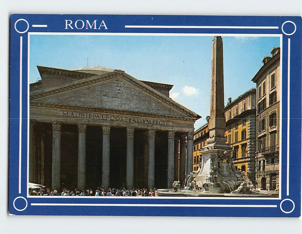 Postcard Pantheon Rome Italy