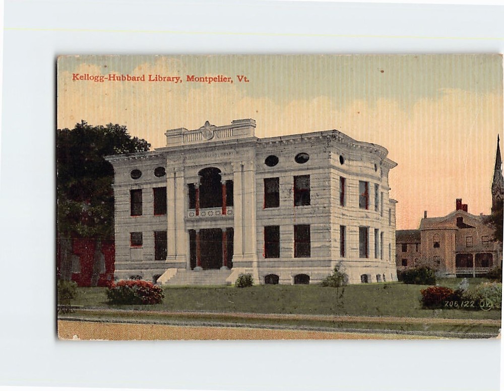 Postcard Kellogg-Hubbard Library Montpelier Vermont USA