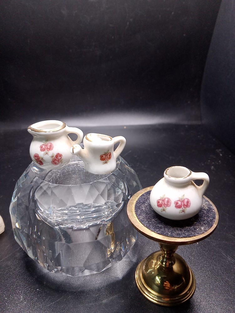MINIATURE DOLLHOUSE 1:12 SCALE REUTTER  Pitcher Watering Can & Vase Porzellan
