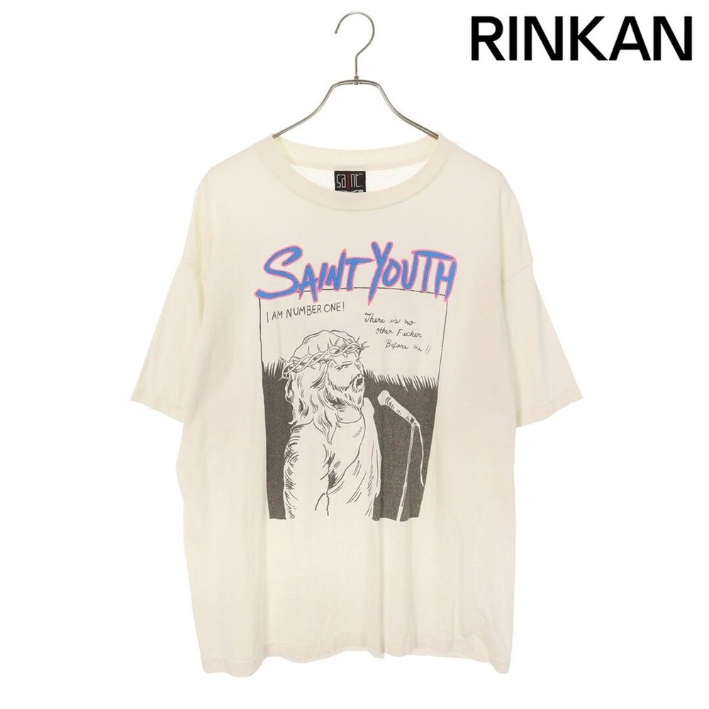 St Michael Saint SM-A22-0000-005 Vintage Machined YOUTH Print T-shirt Men's Used