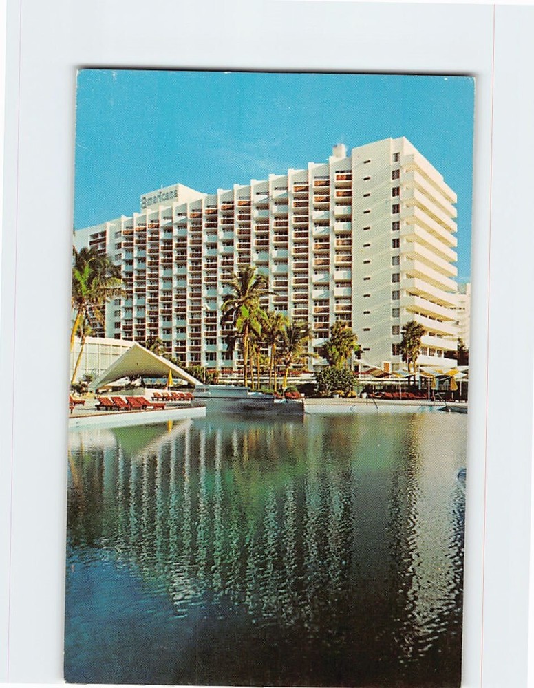 Postcard Americana Of Bal Harbour Oceanfront Miami Beach Florida