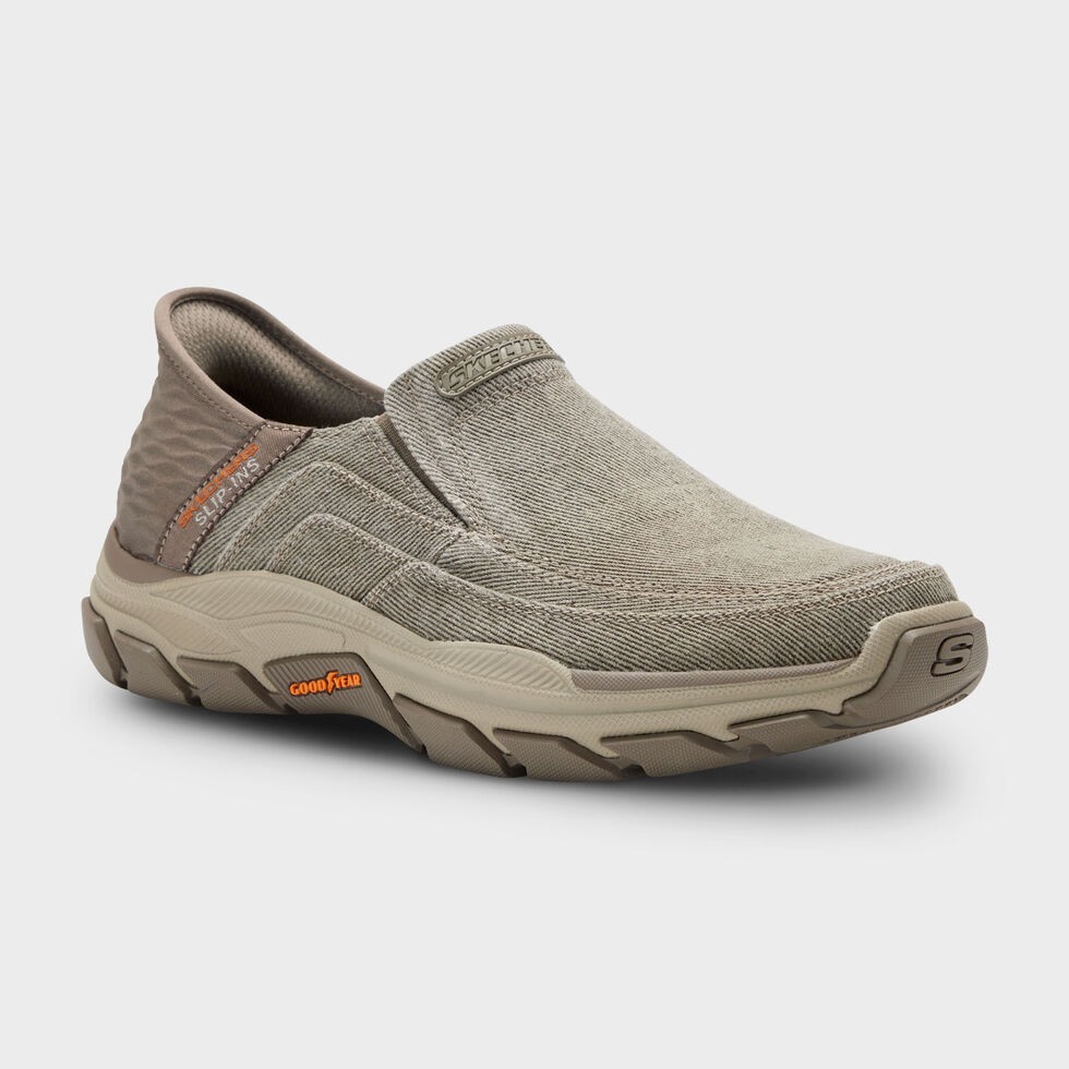 Men's Skechers Holmgren Slip-In Shoes (Color:  Taupe- Shoe Width:W)