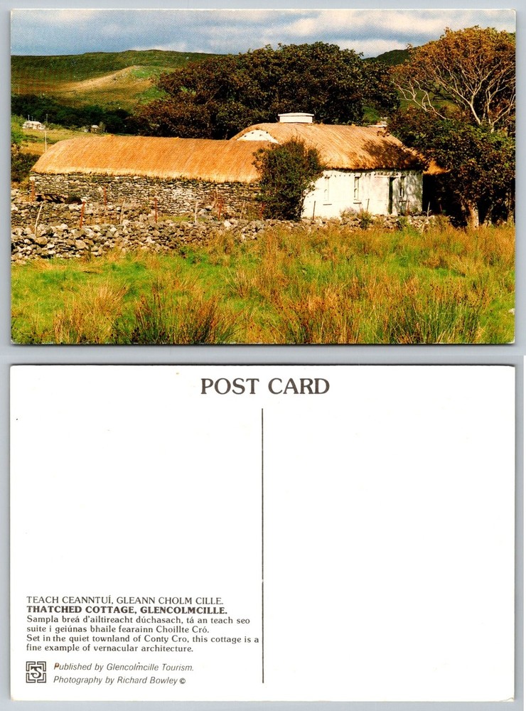 Thatch Cottage Glencolmcille Ireland Postcard Richard Bowley Photography