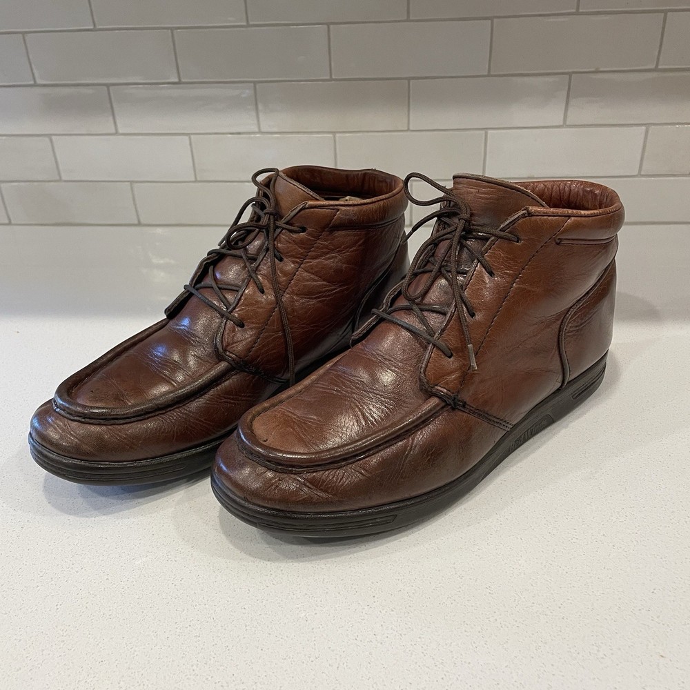 Red Wing Moc Toe Chukka Ankle Boots Size 9.5 D Brown Vtg Made in USA Model 8063