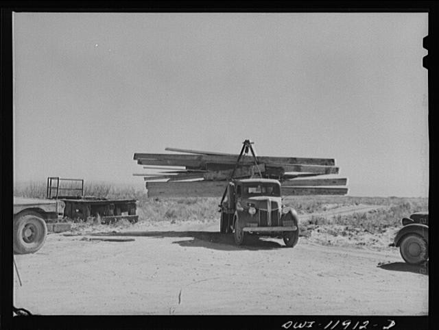 Photo:Truck Hauling Lumber 1930s Rural Road Scene