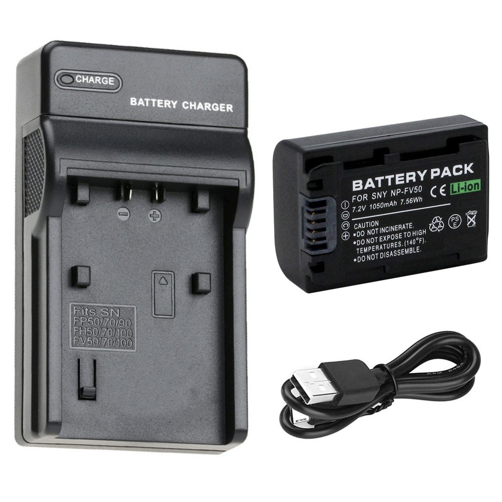 Sony HDR-XR150 XR155 XR160 Camcorder Battery and Charger Kit