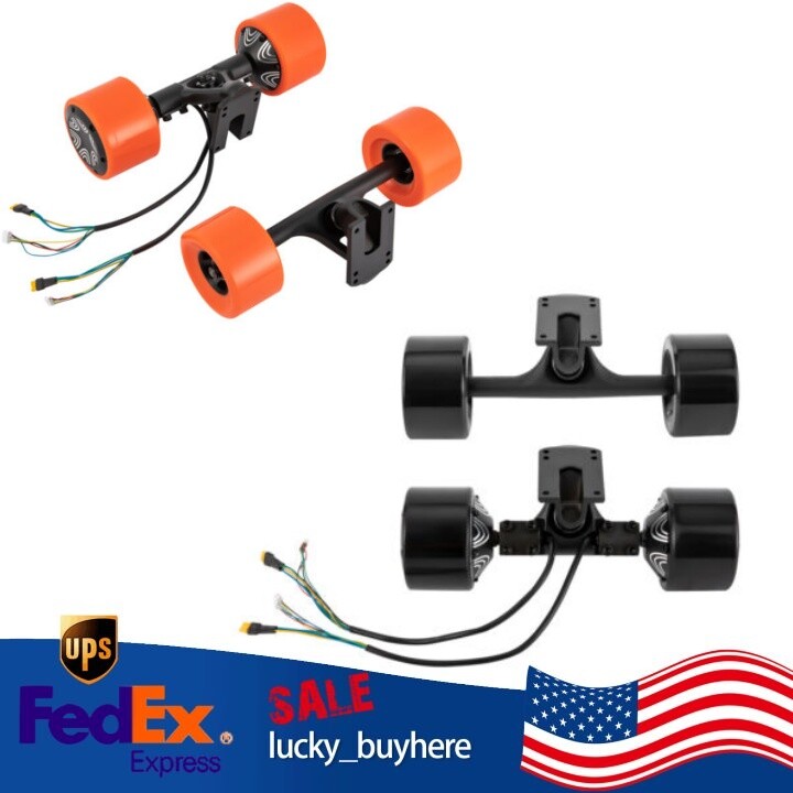 2pcs Skateboarding Equipment Drive Scooter Hub Motor PU Wheels Dual Motor Speed