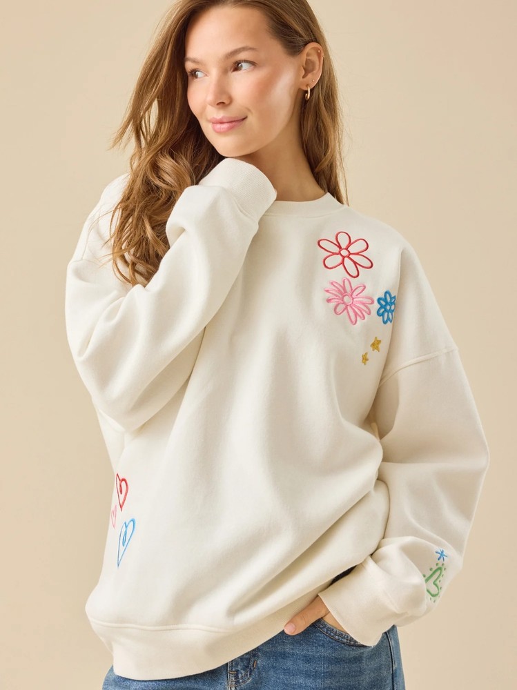 Altar'd State Women's Make Heaven Crowded Graphic Sweatshirt 02 Colors, All Size