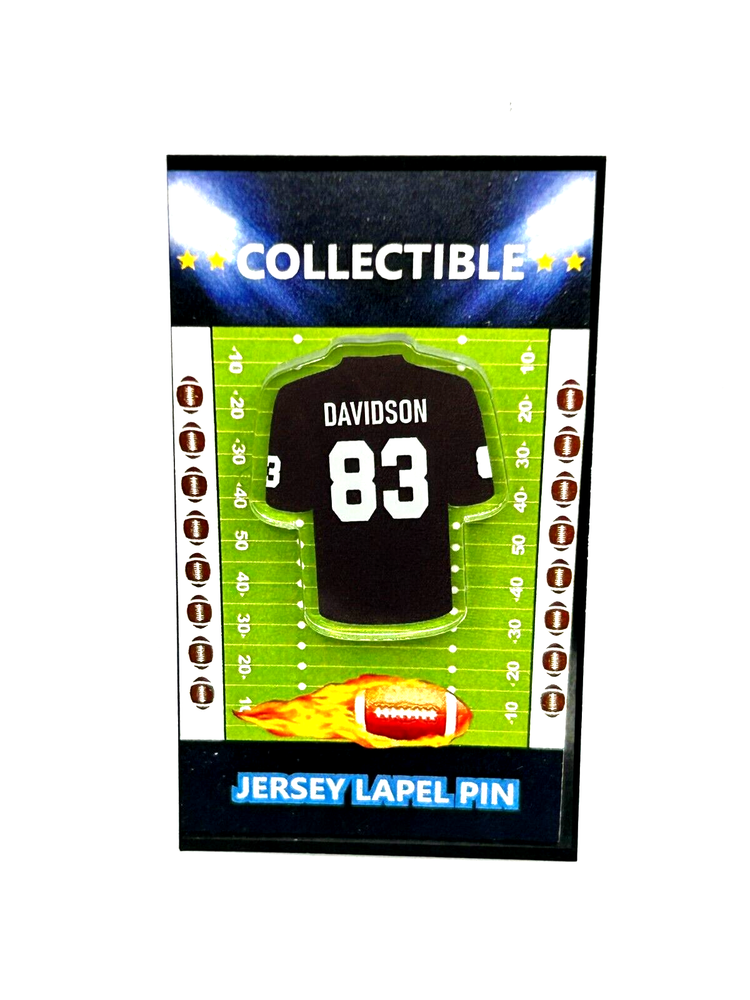 Las Vegas Raiders Ben Davidson jersey lapel pin - Classic Black Hole Nation - R4L