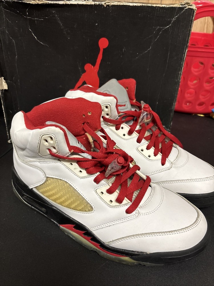 Size 10.5- Jordan 5 Retro Mid Fire Red 2020