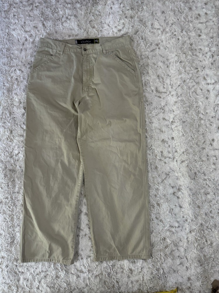Vintage 90s Silver Tab Levi’s Carpenter Khaki Pants Sz 36x30 Tan Baggy