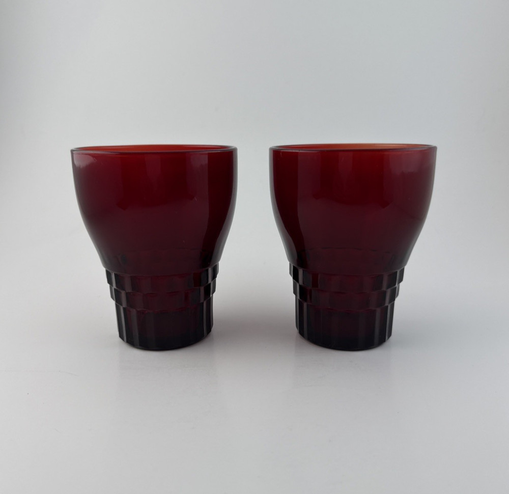 VTG Windsor Royal Ruby Red by Anchor Hocking 8oz Glass Tumbler 4