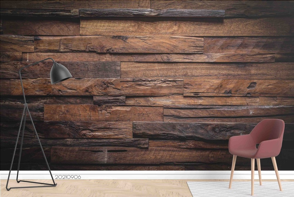 3D Brown Wood Texture Wall Murals Wallpaper Murals Wall Sticker