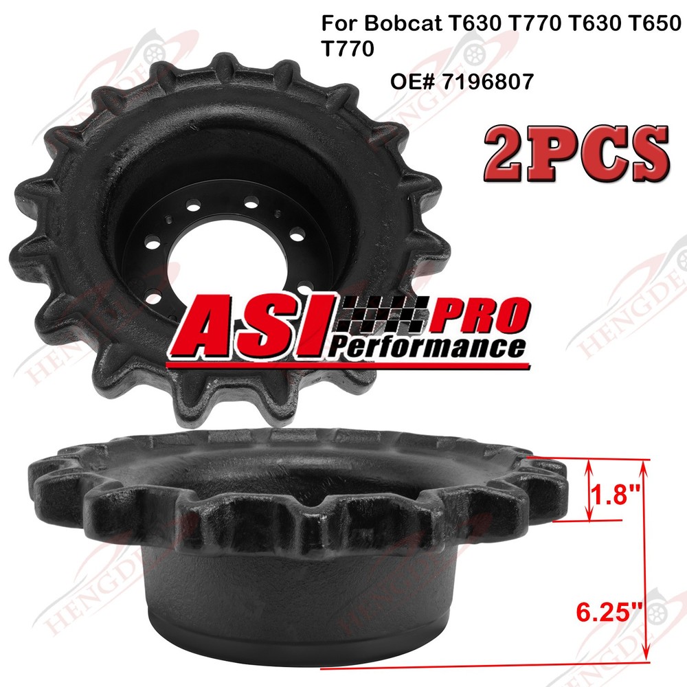 2pc Drive Sprocket 8 Hole Dual Speed For Bobcat T630 T650 T750 T770 T870 7196807