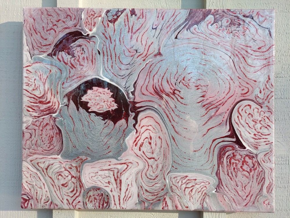 Acrylic Painting. Finished with resin. Abstract. Contemporary Modern Wall Art-image