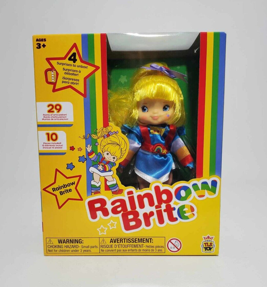 Rainbow Brite 5.5 Inch Doll- Exclusive 4 Surprises 10 Pieces Retro -New