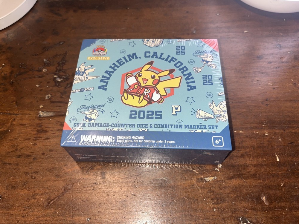 2025 Pokemon Worlds Varsity Pikachu Coin Damage Counter Dice Marker Set Anaheim