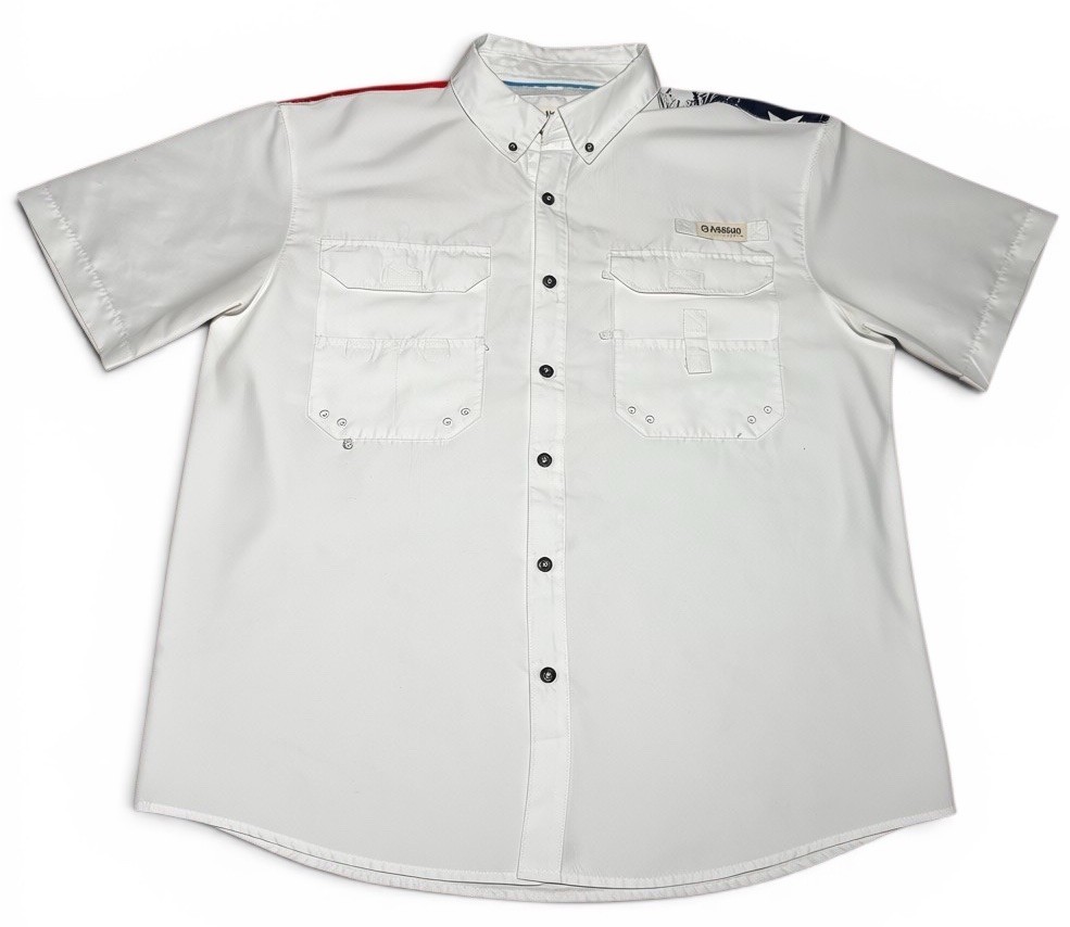 Magellan Outdoors Fish Gear American Flag Fishing Shirt Men’s Large