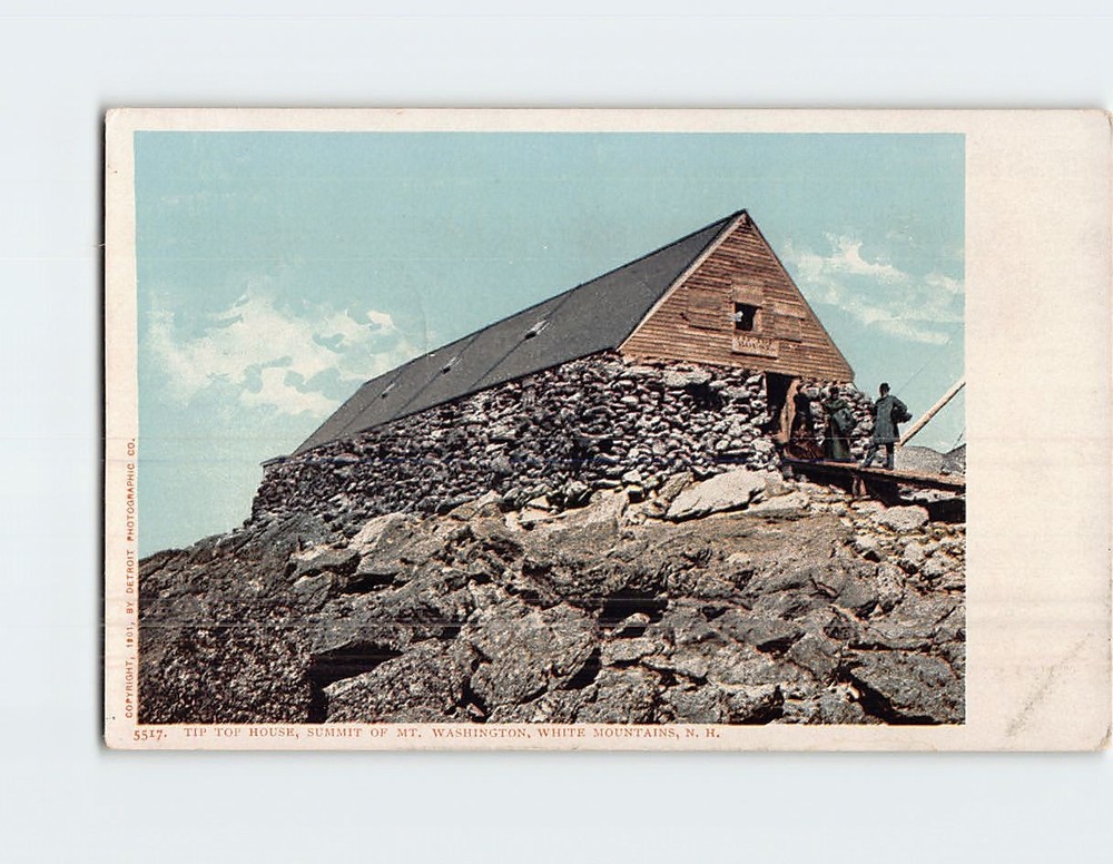 Postcard Tip Top House Summit of Mt. Washington White Mountains NH USA