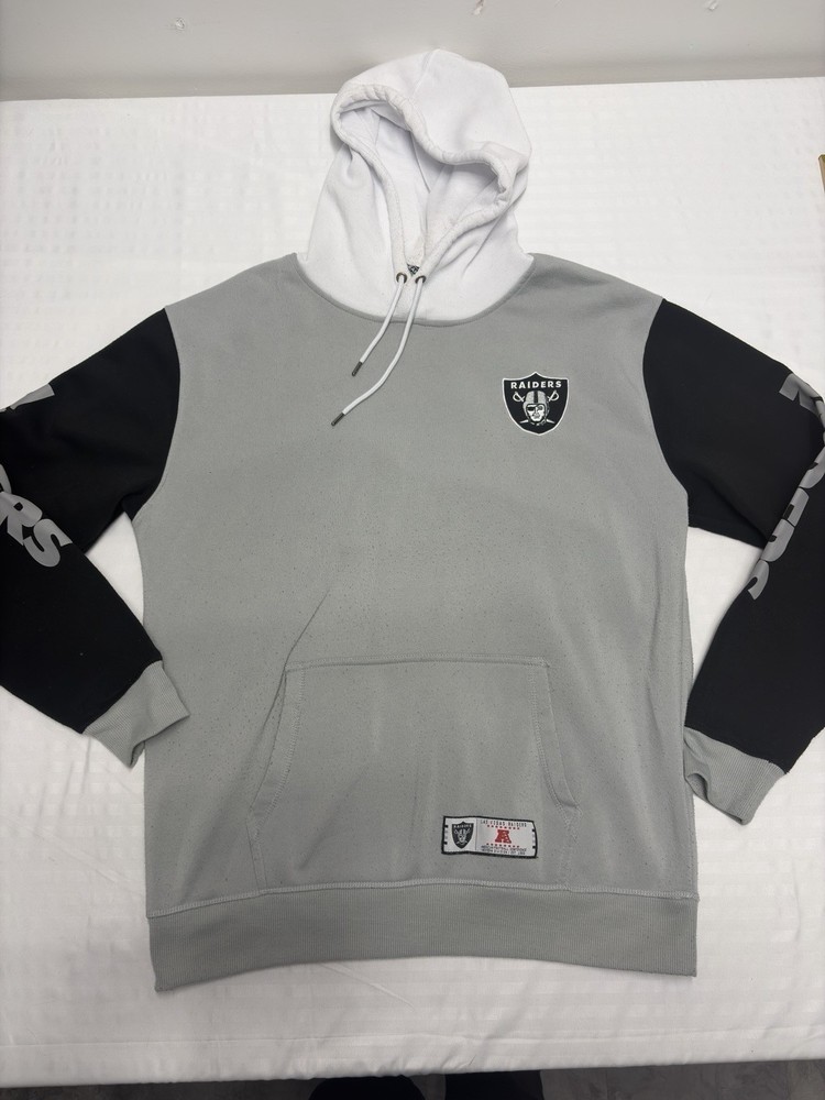 Las Vegas Raiders Y2K Sweater Hoodie Mens Large Team Apparel NFL Gray