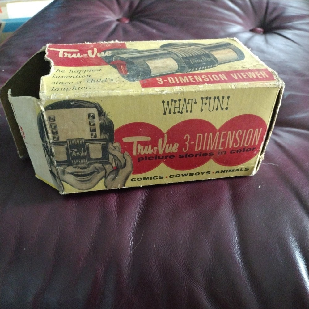 TRU-VUE Model 502 3D Stereoscope Viewer In Box Circa 1957 V29 VTG