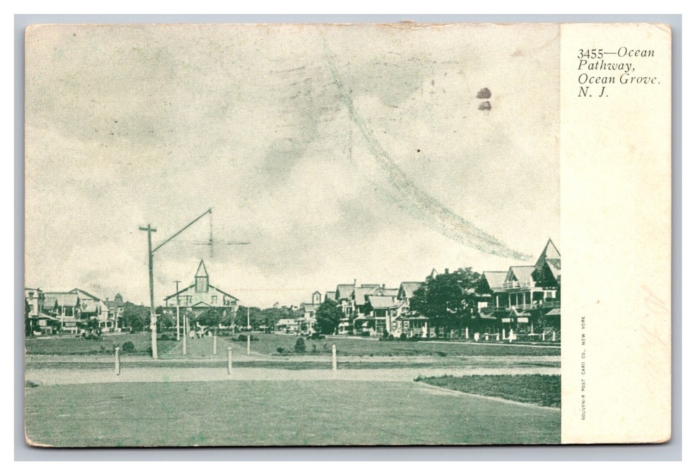 Ocean Grove, NJ, Ocean Pathway, UDB Postcard Posted 1905