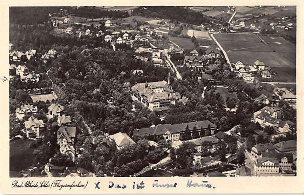 Altheide-Bad, Glatz, Breslau (Polanica-Zdrój, Kłodzko, Wrocław)-Fliegeraufnahme