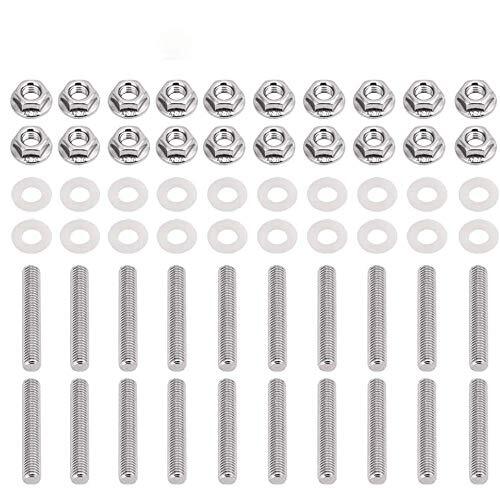 SPEEDER Exhaust and Intake Manifold Stud Bolt Nut Gaskets Kit Stainless Exten...