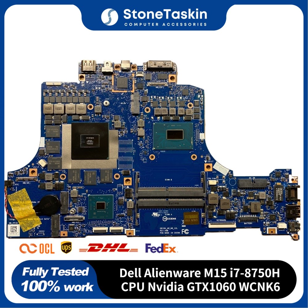 For Dell Alienware M15 Motherboard Intel i7-8750H CPU Nvidia GTX1060 WCNK6