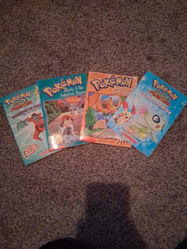 Lot of 4 Vintage Pokemon  Chapter Books Kids Scholastic Battle Frontier