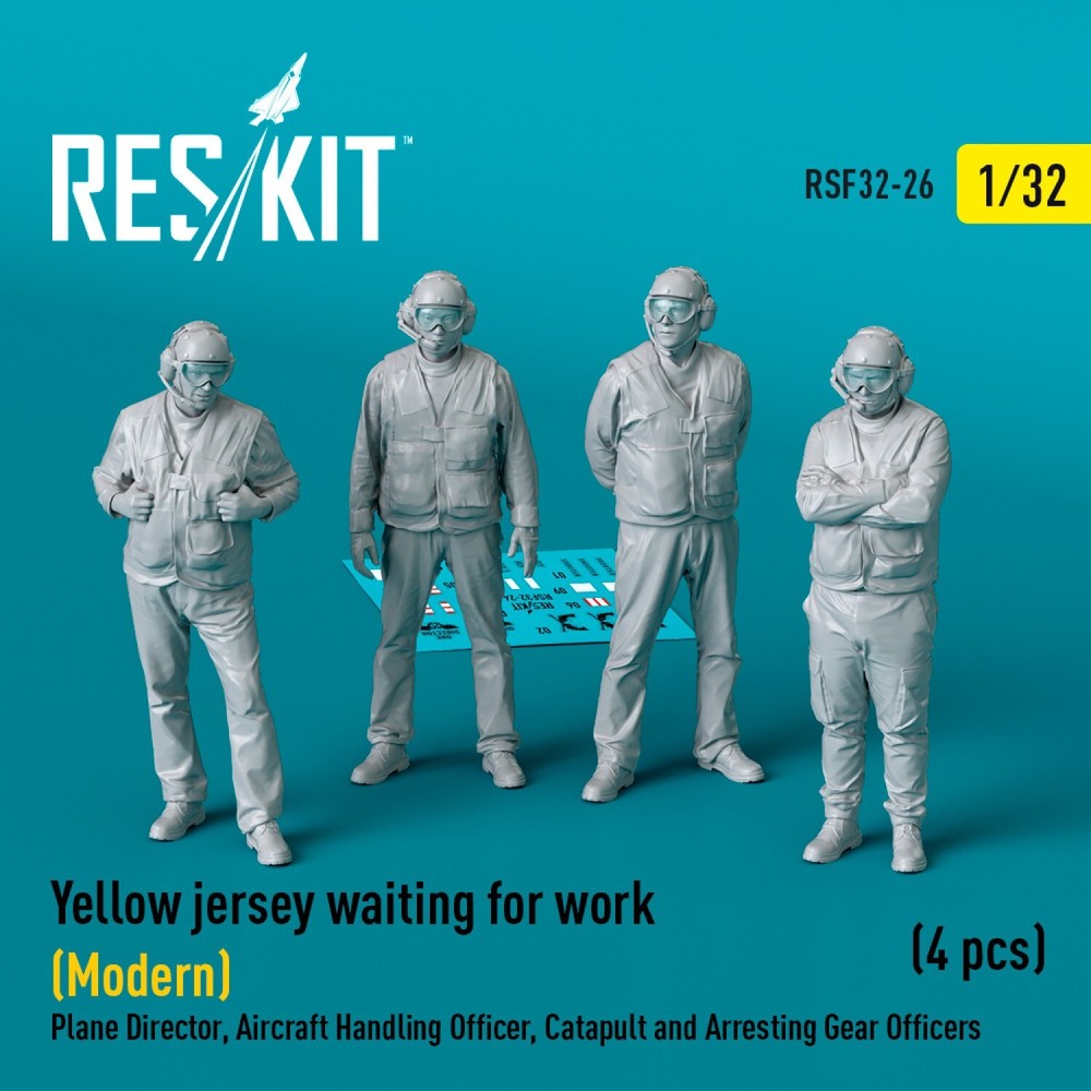 Yellow jersey waiting for work (Modern) 4pcs (3D Printed) 1:32 ResKit RSF32-0026
