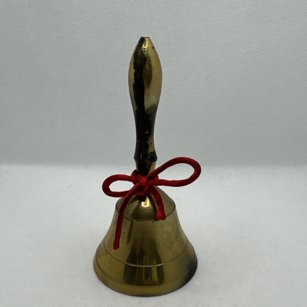 Vintage Brass Hand Bell with Brass Handle Small