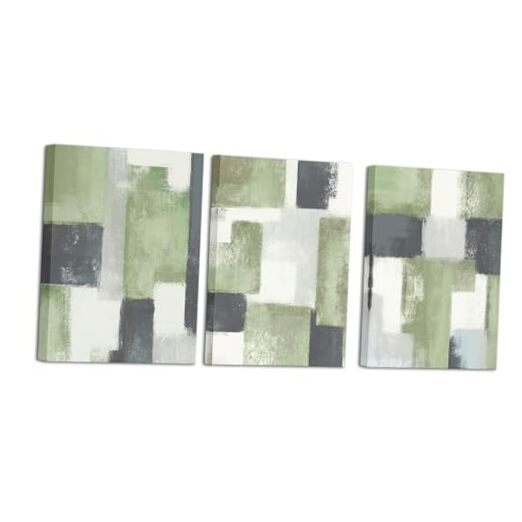 Green and Grey Wall Art Abstract Wall Decor Sage Green Pictures Prints