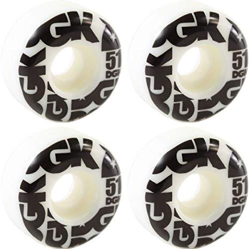 DGK Skates Street Formula 51mm 101a Black/White Skateboard Wheels - Set of 4
