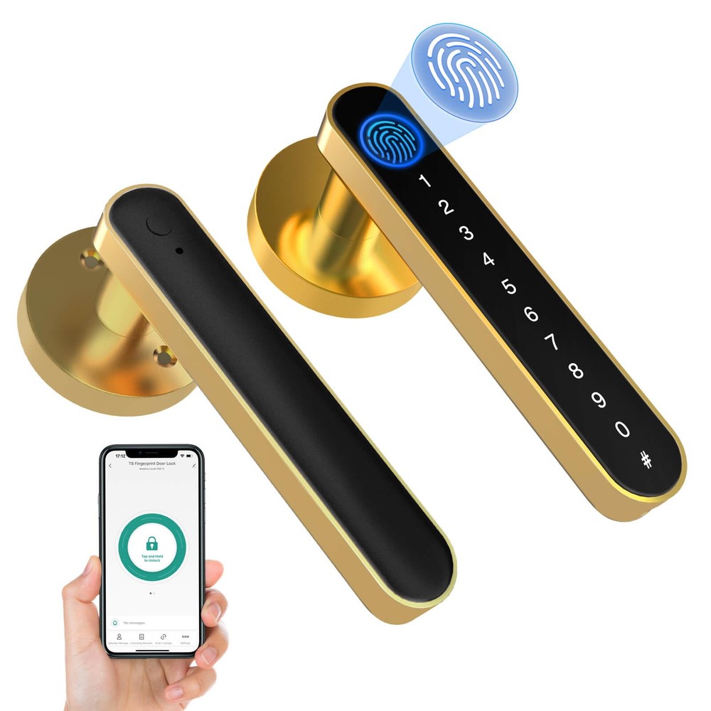 Smart Fingerprint Door Knob Lock with Keyless Entry Code Keypad