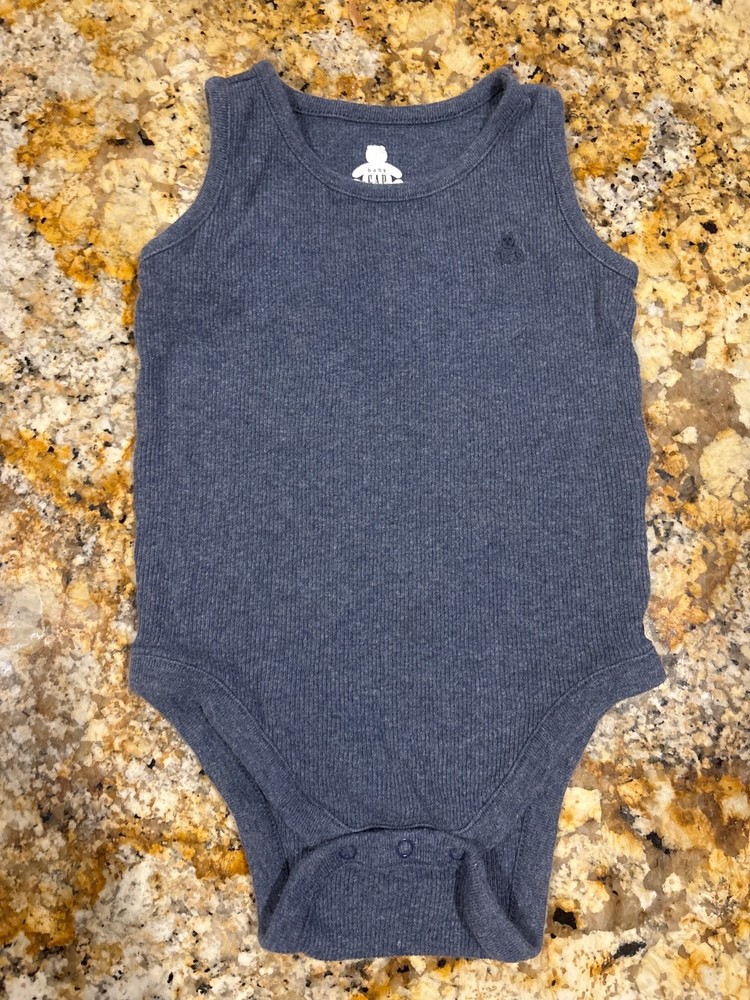 baby gap blue sleeveless bodysuit 6-12 months