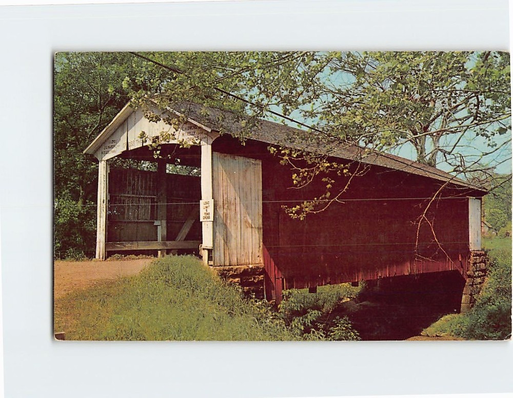 Postcard Billie Creek Bridge Rockville Indiana USA