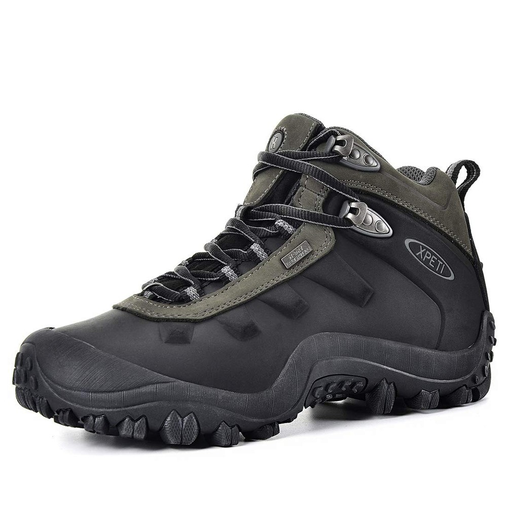 Highland Mens Waterproof Leather Hiking Boots for Outdoor Trekking and Adventure