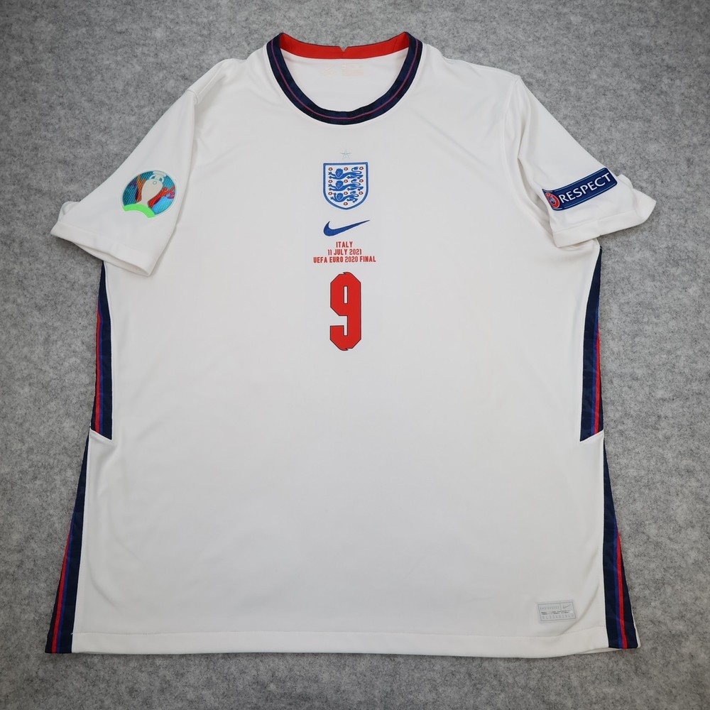England Football Shirt 2XL White Away Kit 2020 2021 Harry Kane 9 Jersey