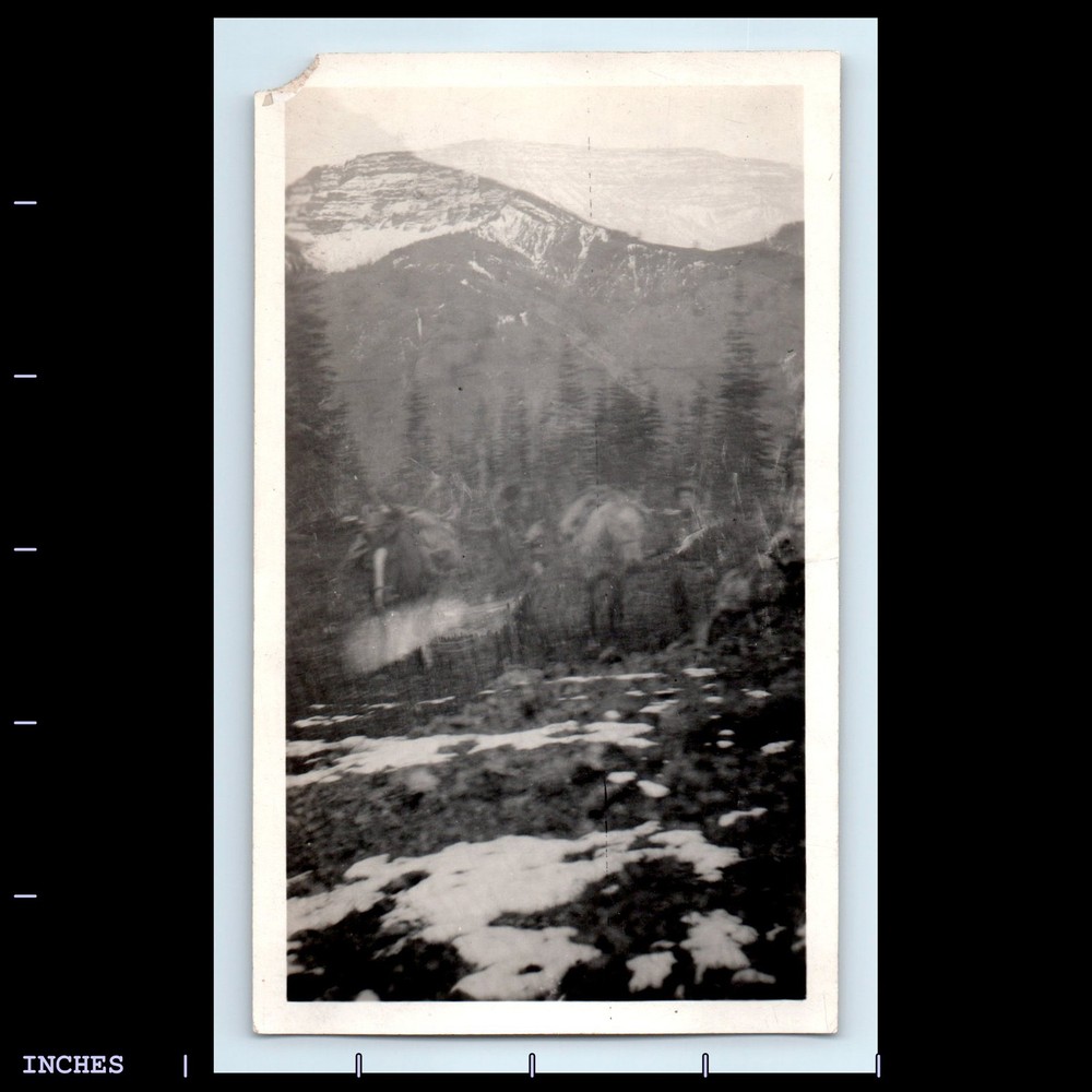 Old Vintage Photo MOUNTAIN LANDSCAPE ABSTRACT GHOST DOUBLE EXPOSURE