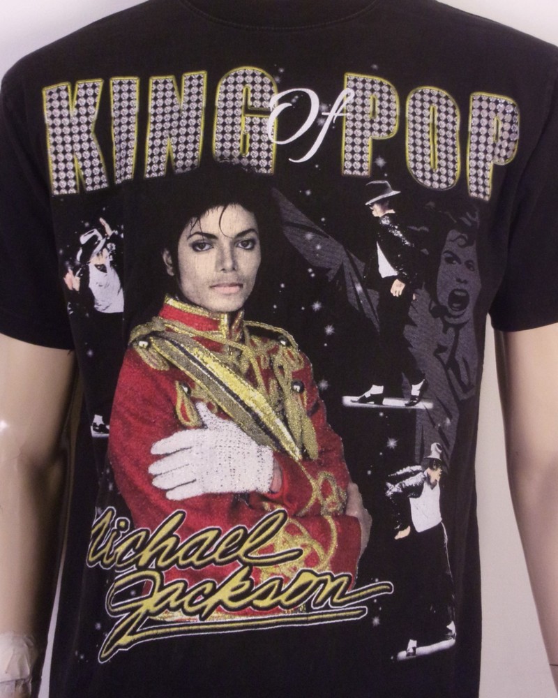 vintage 00s Y2K Michael Jackson King of Pop Rap Tee T-Shirt AOP 2009 sz XL