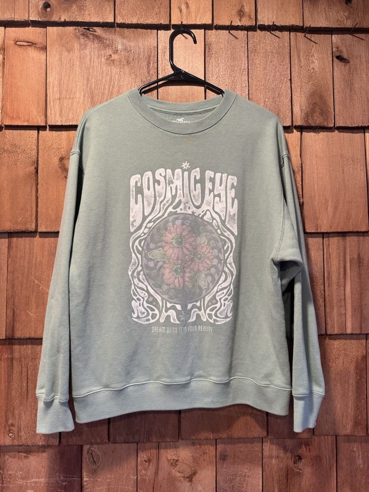 Hollister Co. Women’s Cosmic Eye Crewneck Sweatshirt Size Small